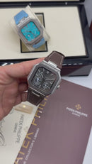 Patek Philippe Cubitus, Aço Fases da Lua 42mm, Mostrador Cinza, Pulseira Nylon