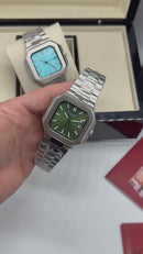 Patek Philippe Cubitus 40mm, Mostrador Verde, Pulseira Aço