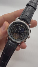 Patek Phillippe Turbilhão 42mm Aço, Pulseira Couro