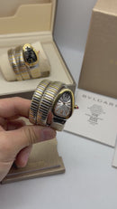 Bvlgari Serpenti Tubogas 02 Voltas 35mm Aço/Dourado Mostrador Prata
