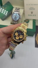 Rolex Daytona Oyster AllGold* 40mm - Mostrador Preto - CLONE