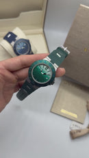 Bvlgari Alumium 41mm - Mostrador Verde Aluminio Pulseira Borracha