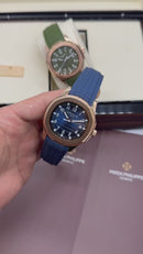 Patek Philippe Aquanaut 41mm Aço/Rose Mostrador Verde