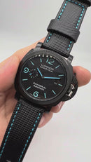 Panerai Luminor Marina 44mm Aço OxiBlack Mostrador Preto Pulseira Nylon