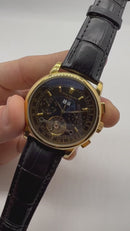 Patek Phillippe Turbilhão 42mm Aço, Pulseira Couro