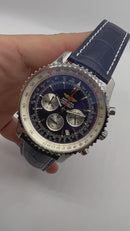 Breitling Navitimer Crono 42mm Aço Pulseira Couro