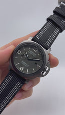 Panerai Luminor Marina 44mm Aço Mostrador Preto Pulseira Nylon