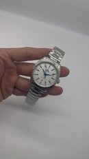 Omega Aquaterra 41,5mm Aço Mostrador Branco Luneta Lisa