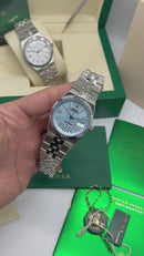 Rolex Land-Dweller 40mm, Mostrador Azul Gelo - CLONE