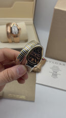 Bvlgari Serpenti Tubogas 01 Volta 35mm Aço/Dourado Mostrador Preto