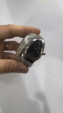 Bvlgari Serpenti Tubogas 01 Volta 35mm Aço Mostrador Preto
