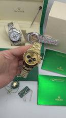 Rolex Daytona 40mm Aço Dourado, Mostrador Dourado