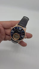 Patek Philippe Classic Turbilhão 44mm Aço/Rose, Pulseira Couro