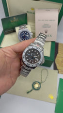 Rolex Yacth-Master 40mm Aço Mostrador Cinza Luneta Prata