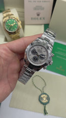 Rolex Daytona 40mm Aço, Mostrador Cinza