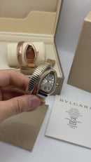 Bvlgari Serpenti Tubogas 01 Volta 35mm Aço/Dourado Mostrador Cinza - Cravejado