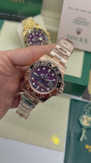 Rolex GMT-Master ll AllGold* 40mm - Mostrador Olho de Ferro - CLONE