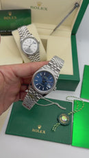 Rolex Datejust 41mm/36mm/31mm Aço - Mostrador Azul - Pulseira Jubilee - CLONE