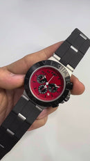 Bvlgari Aluminium Titanium DUCATI 41mm - Aço - Mostrador Vermelho