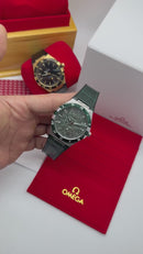 Omega Constellation 41mm Aço Puls. Couro