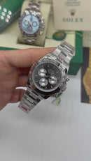 Rolex Daytona Oyster Aço 40mm - Mostrador Preto - CLONE