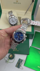 Rolex Daytona 40mm Aço, Mostrador Azul