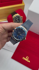 Omega Constellation 41mm Aço Puls. Couro